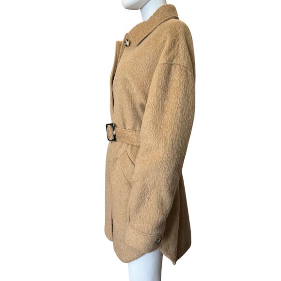 New ~ TOPSHOP , NORDSTROM ~  Wool Blend Belted Shirt Jacket Size 12 - Picture 5 of 9